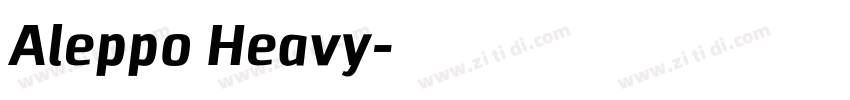 Aleppo Heavy字体转换